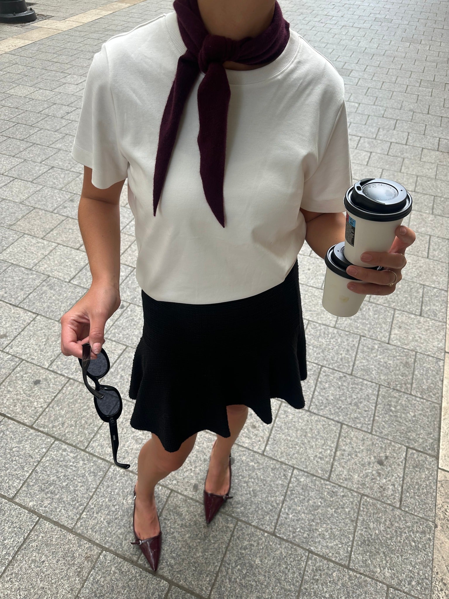 AWJUSTI Short Skirt - Black